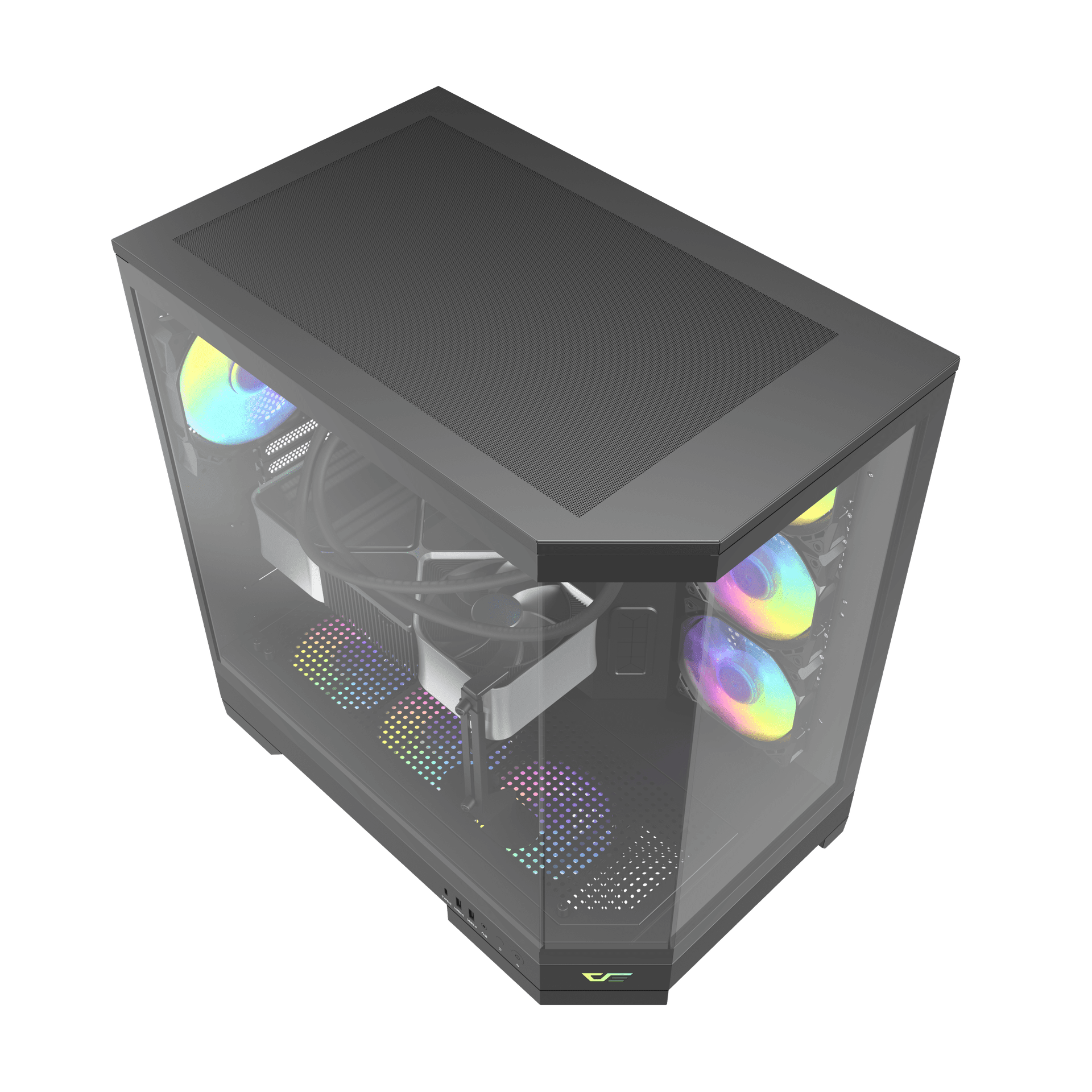 DarkFlash Casing DQX90 Gaming Full Black DarkFlash Casing DQX90 Gaming Full Black